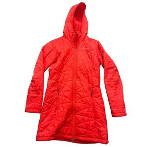 Columbia Omni-Heat Mighty Lite Long Hooded Puffer Jacket Medium Quilted Parka